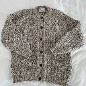 Irish Wool Button-Up Cardigan Sweater Women’s Size Large